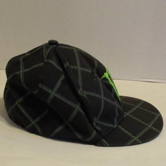 Monster Energy Men Small Black Green White Graphic Fitted Hat - Picture 2 of 8